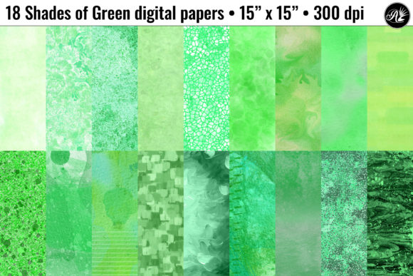 18 Shades of Green: Textured Backgrounds for Real-World Creative Projects
