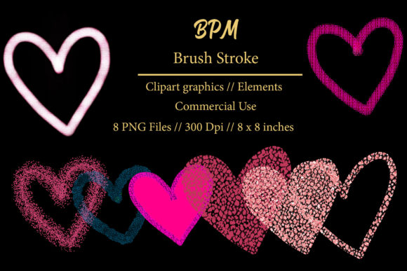 BPM Brush Stroke Clipart: Bold Creative Assets