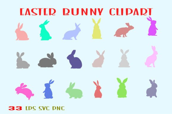 Easter Bunny Silhouette: Versatile Vector Icons for Creative Projects