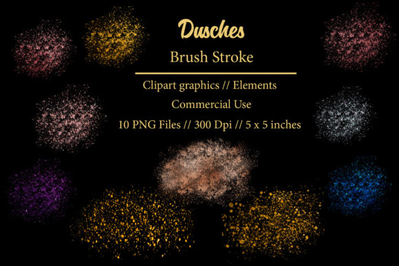 Elevating Digital Design with Dusches Brush Stroke Clipart Element
