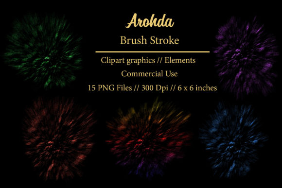 Elevating Digital Design Workflows with the Arohda Brush Stroke Clipart Element
