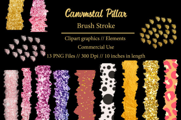 Evaluating Canvmstal Pillar Brush Stroke Clipart for Digital and Print Design