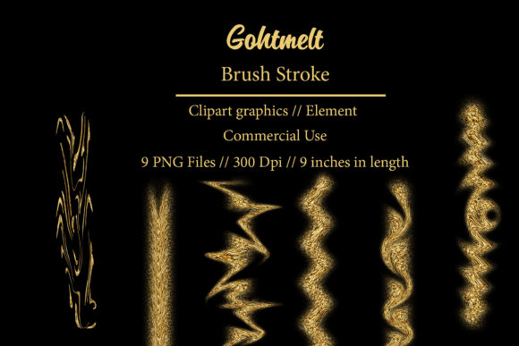 Gohtmelt Brush Stroke Clipart Element