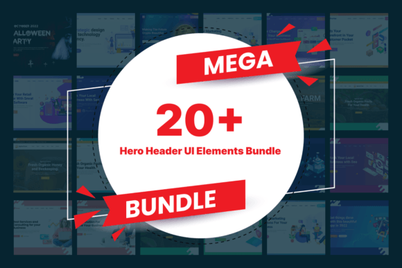 Hero Header UI Elements Bundle