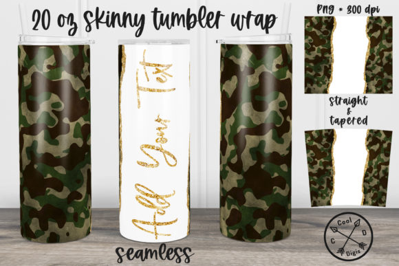 Mastering the Camouflage Skinny 20oz Tumbler Wrap PNG for Professional Sublimation Results