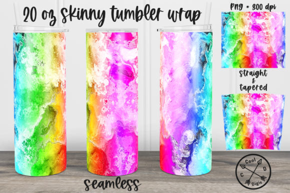 Mastering the Rainbow Alcohol Ink Tumbler Design Wrap for Professional Sublimation Results