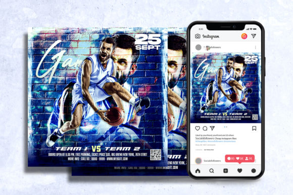 Mastering Visual Communication with a Basketball Flyer and Social Media Post Template