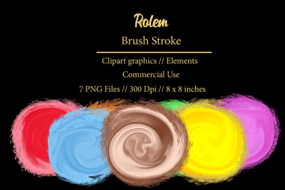 Rolem Brush Stroke Clipart Element