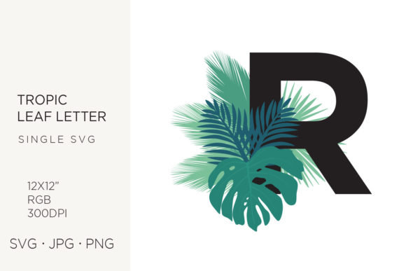 Strategic Branding with Tropic Leaves and Palm Leaf Letter R