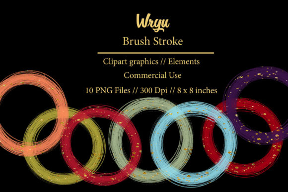 Wryu Brush Stroke Clipart Element Guide